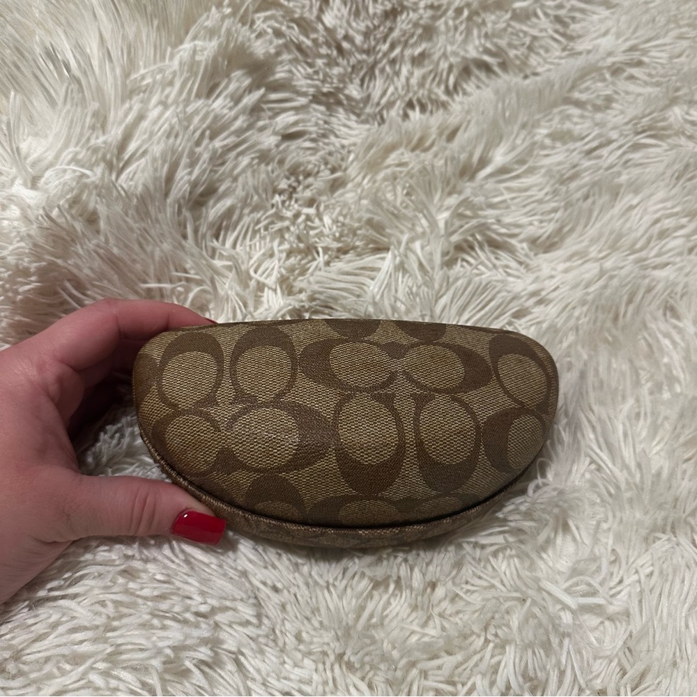Coach Signature Brown Sunglasses Case - Picture 4 of 11